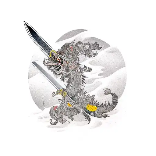 Sword tattoo design idea