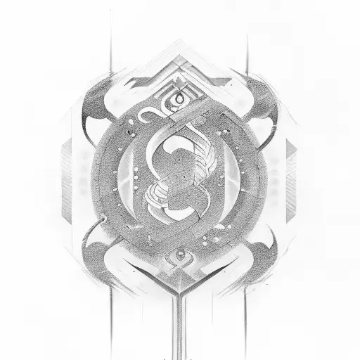 Calligraphie abstraite tulsi  tattoo design idea