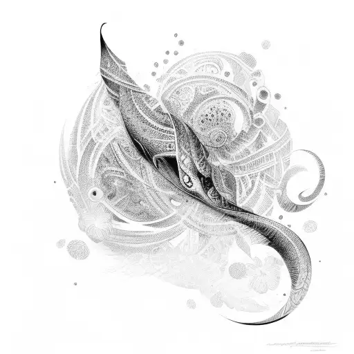 Calligraphie abstraite tulsi  tattoo design idea