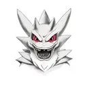 gengar vs lucario tattoo design idea