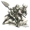 viking battle tattoo design idea