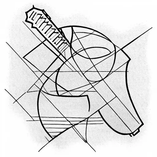 guitar  tattoo design idea