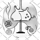 guitar  tattoo design idea