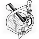 guitar  tattoo design idea