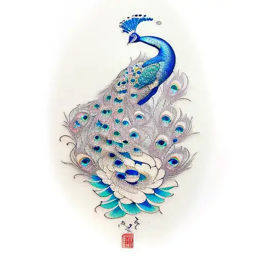 Peacock tattoo design idea