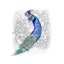 Peacock tattoo design idea