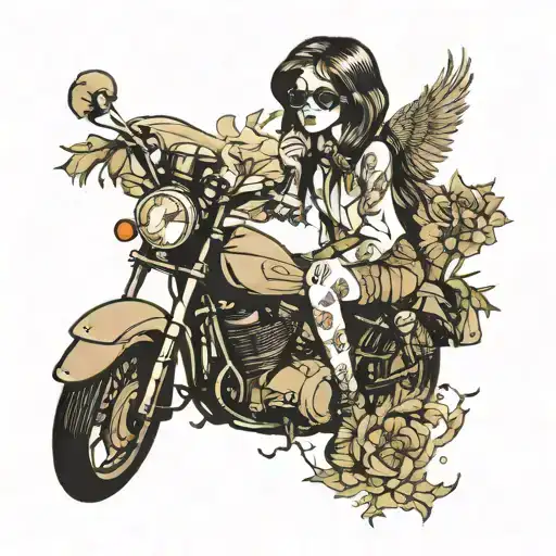 "A wise girl knows her limits, a smart girl knows that she has none." 1970s less paul. No background drawing tattoo design idea