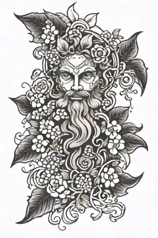 Dionysus tattoo design idea