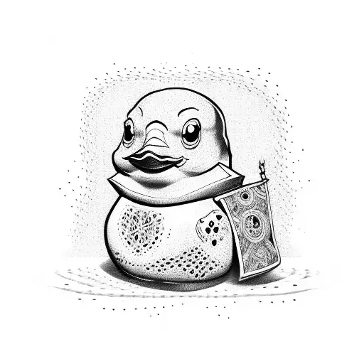 wizard rubber duck tattoo design idea