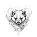 honey badger tattoo design idea
