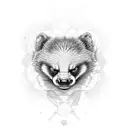 honey badger tattoo design idea