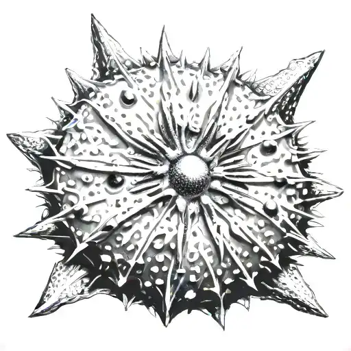 sea urchin tattoo design idea