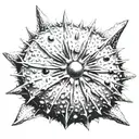 sea urchin tattoo design idea