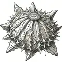 sea urchin tattoo design idea
