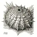 sea urchin tattoo design idea