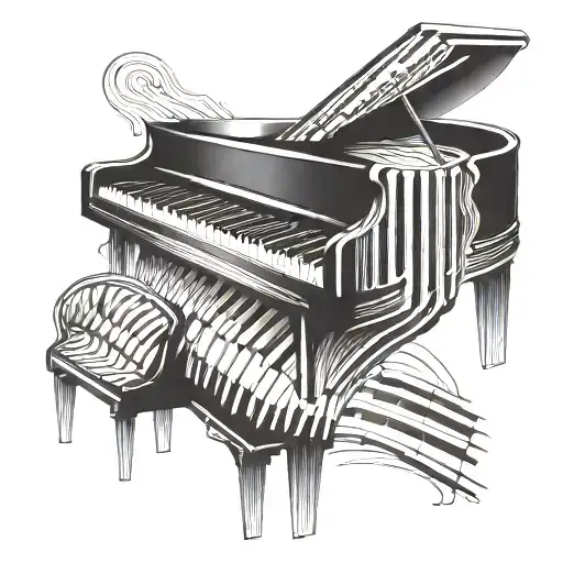piano keys tattoo design idea