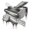 piano keys tattoo design idea