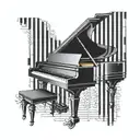 piano keys tattoo design idea