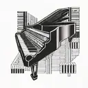 piano keys tattoo design idea