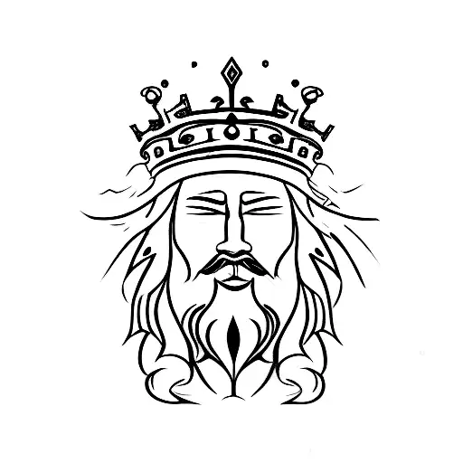 king crown tattoo design idea