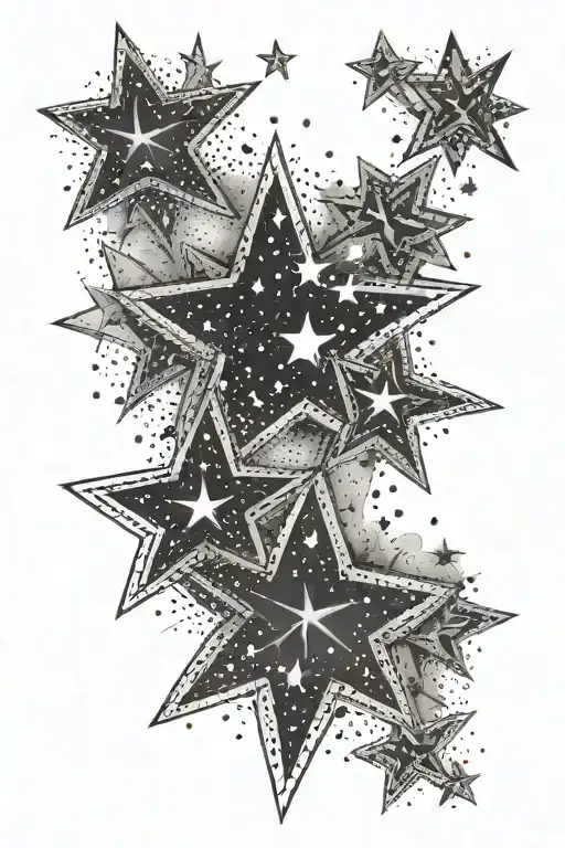 stars forming tattoo design idea