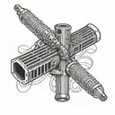 Incorporate a microphone and a glock in a unique design tattoo design idea