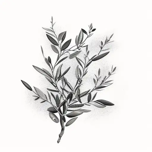 olive tree tattoo design idea