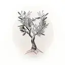 olive tree tattoo design idea