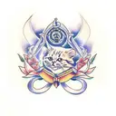 pet tribute tattoo design idea