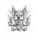 pet tribute tattoo design idea