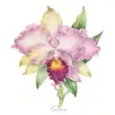 Cattleya Flower tattoo design idea