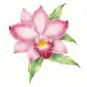 Cattleya Flower tattoo design idea