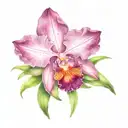 Cattleya Flower tattoo design idea