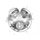 Gemini and Black forest tattoo design idea