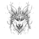 Gemini and Black forest tattoo design idea