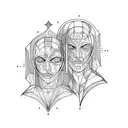Gemini tattoo design idea