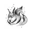 Black forest and Gemini tattoo design idea