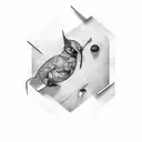 Letter M and number 3 tattoo design idea