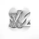 Letter M and number 3 tattoo design idea
