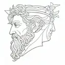 stoic, marcus aurelius, leonardo da vinci tattoo design idea