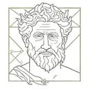 stoic, marcus aurelius, leonardo da vinci tattoo design idea