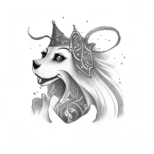 Three girl best griend front of the circus tent in tattoo design idea