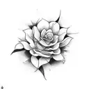 libélula com ramo de flores tattoo design idea