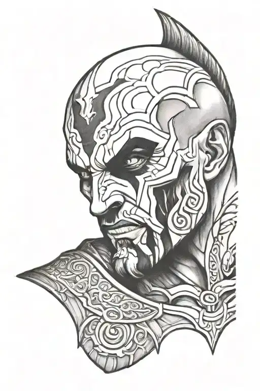 kratos shoulder tattoo tattoo design idea