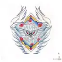 phoenix, and quote below 'I am not a saint' tattoo design idea