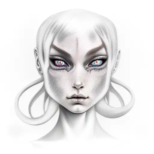 dullahan girl tattoo design idea