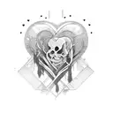 broken heart tattoo design idea