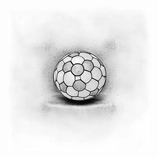 Soccer ball breaking through a brick wall tattoo design idea