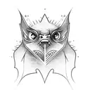 bats with the number 13, a star and a sun  tattoo design idea