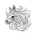 horse head  tattoo design idea